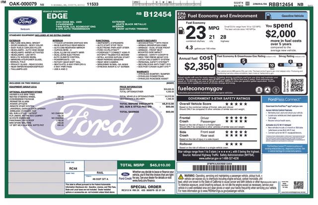 Certified 2024 Ford Edge SEL w/ Convenience Package AWD/4WD image 5
