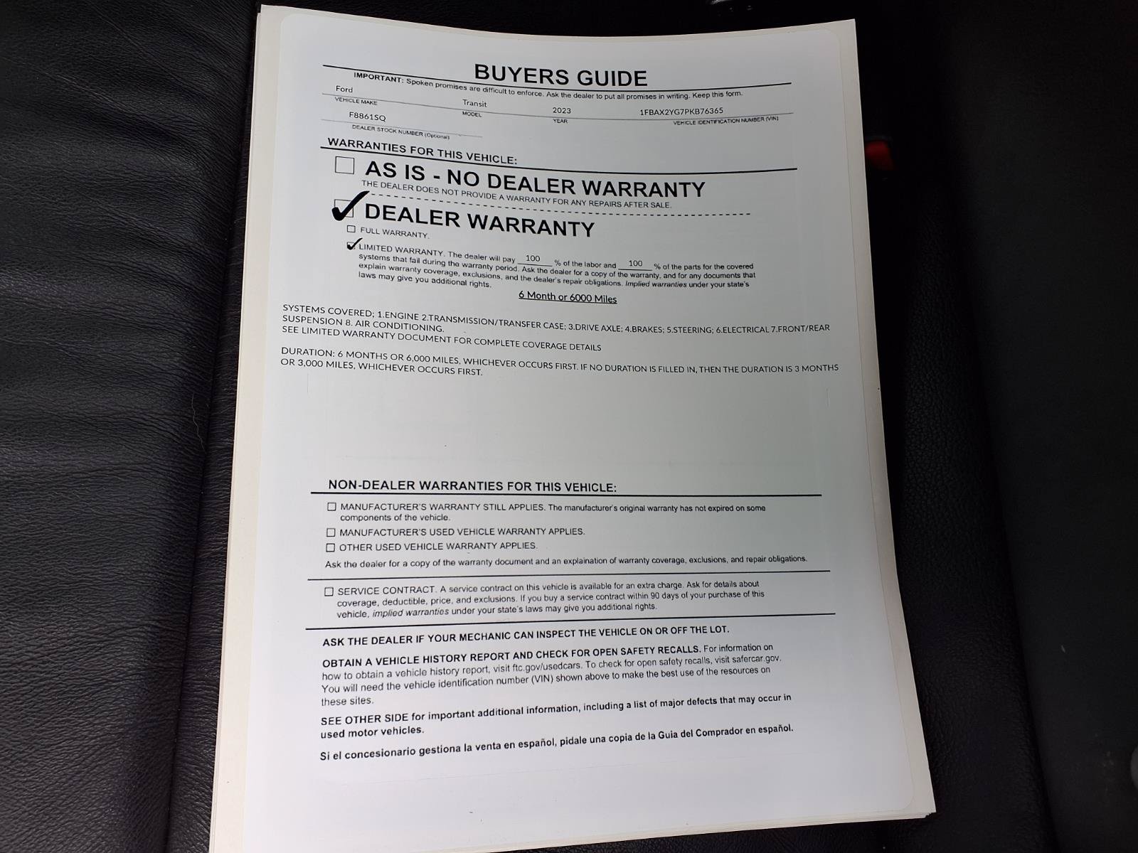 Certified 2023 Ford Transit 350 XLT RWD image 29
