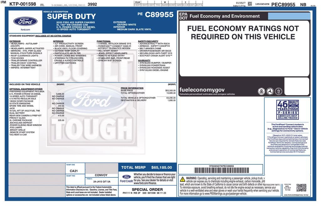 Certified 2023 Ford F550 2WD SuperCab Super Duty w/ XL Chrome Package image 9