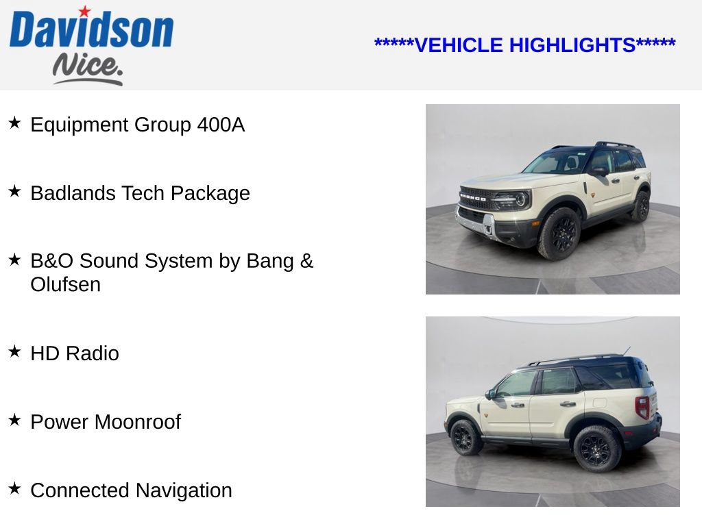 Certified 2025 Ford Bronco Sport Badlands w/ Badlands Tech Package AWD/4WD image 4