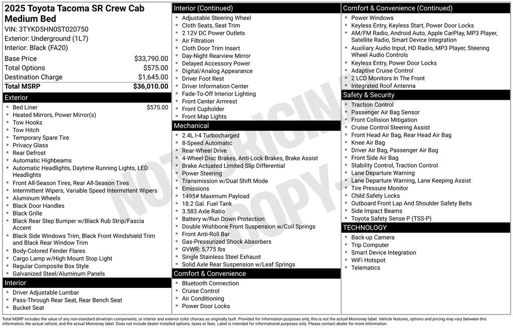 Used 2025 Toyota Tacoma SR RWD image 9