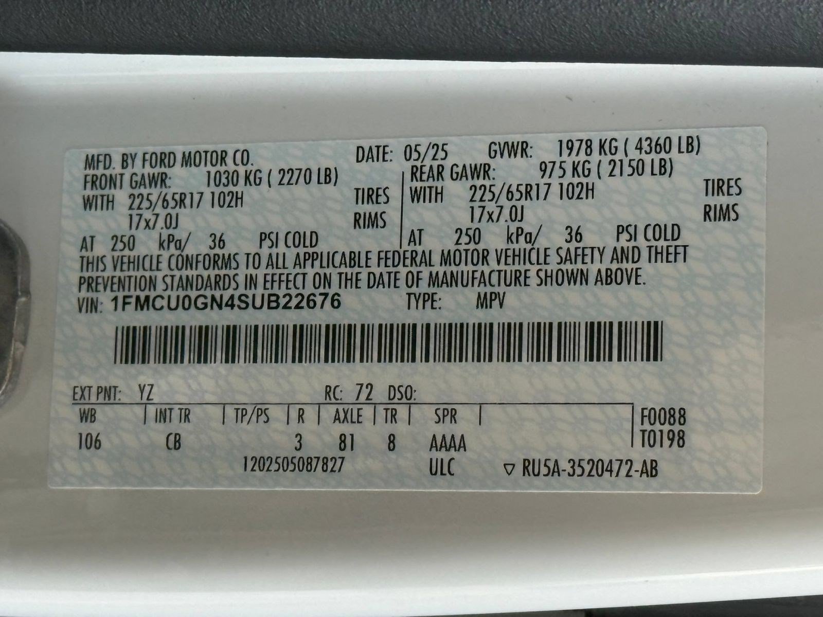 Certified 2025 Ford Escape Active FWD image 28