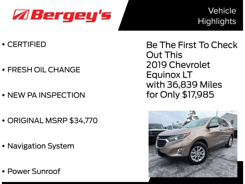 Used 2019 Chevrolet Equinox LT w/ Sun & Navigation Package image 8
