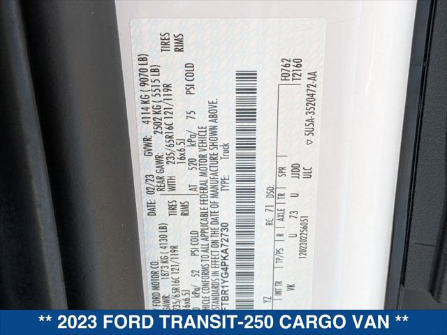 Certified 2023 Ford Transit 250 Low Roof w/ Load Area Protection Package image 24