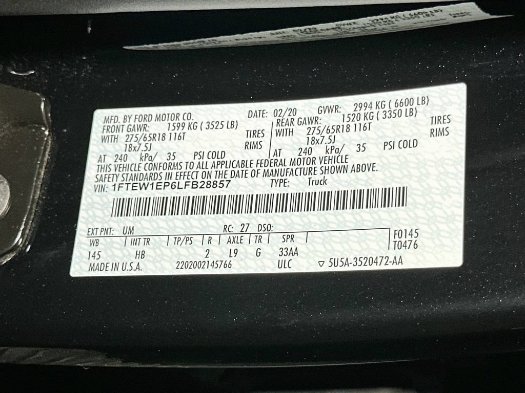 Certified 2020 Ford F150 Lariat AWD/4WD image 21