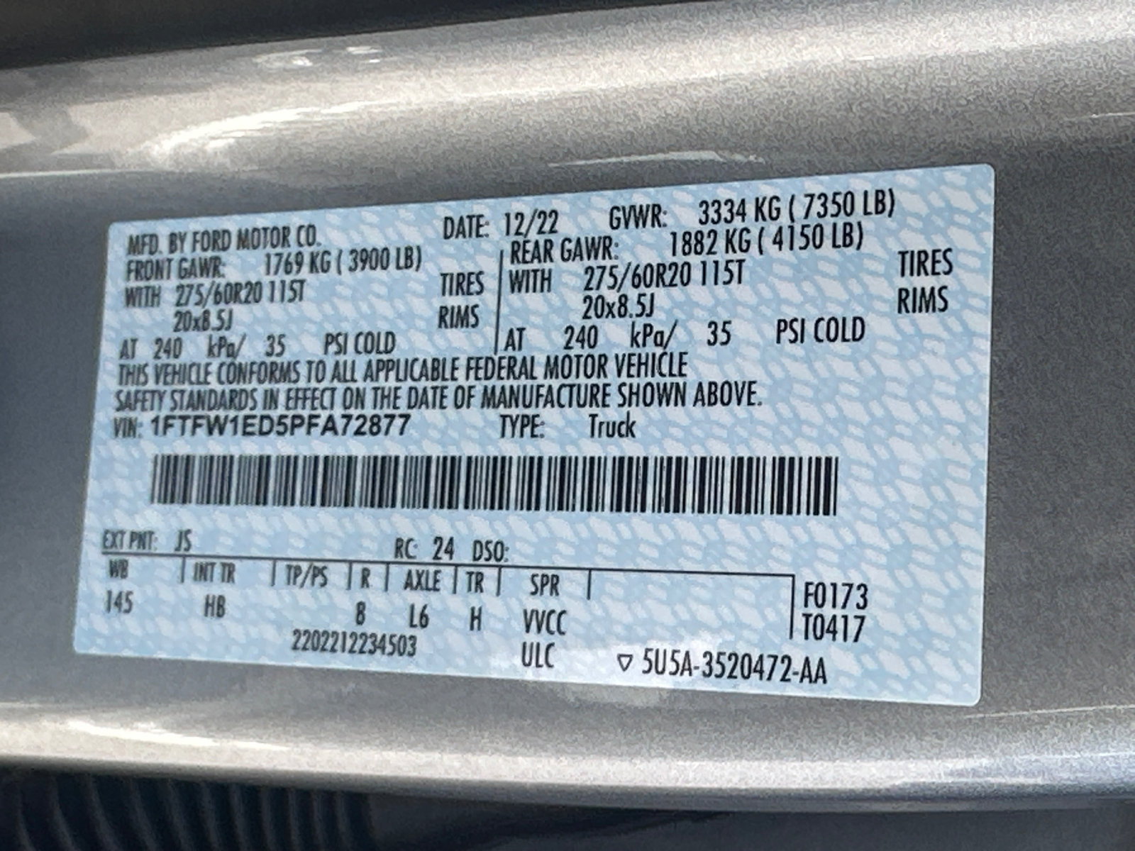 Certified 2023 Ford F150 Lariat w/ Equipment Group 502A High AWD/4WD image 32
