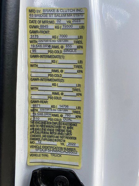 Certified 2022 Ford F550 4x4 Regular Cab Super Duty image 53