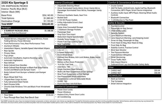 Used 2020 Kia Sportage S w/ S Sunroof Package FWD image 18