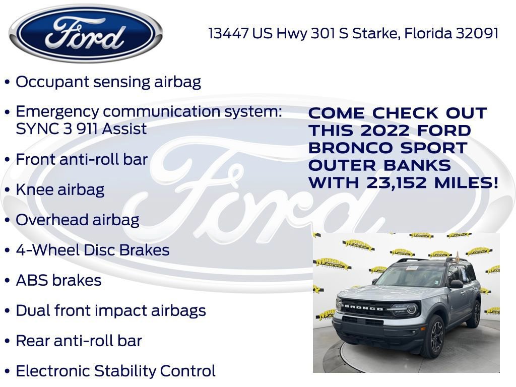 Certified 2022 Ford Bronco Sport Outer Banks image 32