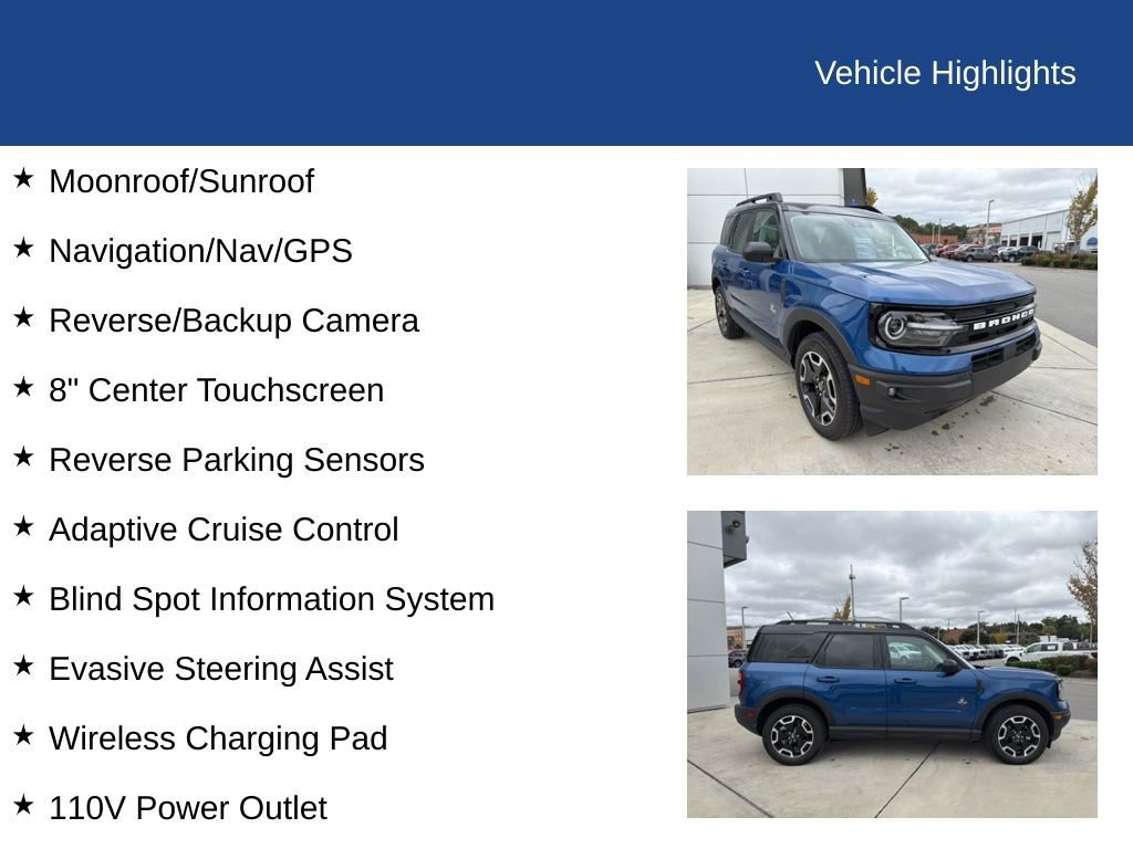 Certified 2024 Ford Bronco Sport Outer Banks w/ Tech Package image 28