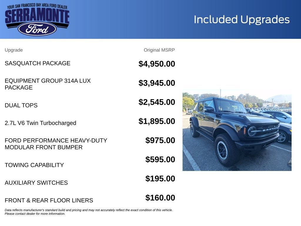 Certified 2023 Ford Bronco Outer Banks w/ Sasquatch Package AWD/4WD image 20