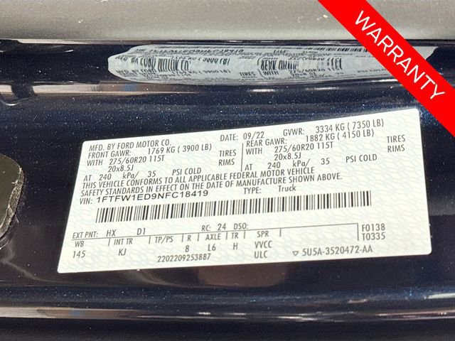 Certified 2022 Ford F150 King Ranch w/ Equipment Group 601A High image 34