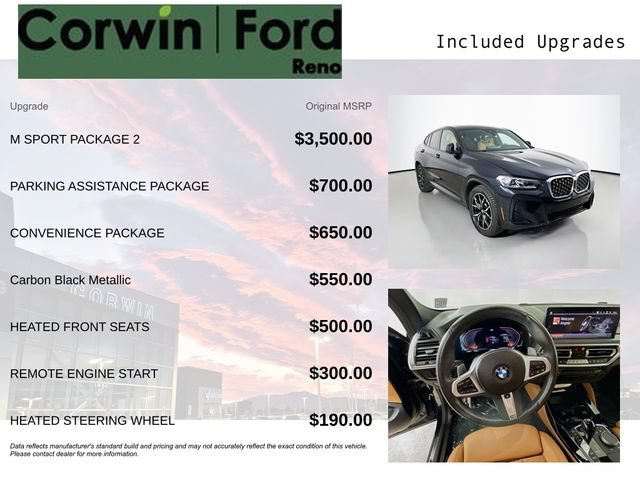 Used 2022 BMW X4 xDrive30i w/ M Sport Package 2 AWD/4WD image 3