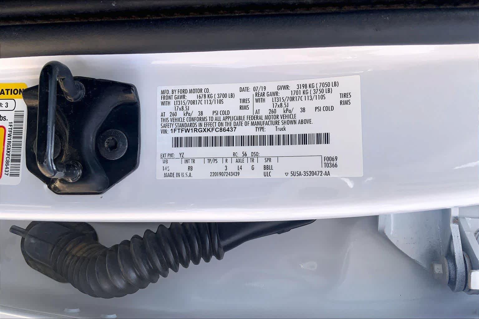 Certified 2019 Ford F150 Raptor w/ Equipment Group 802A Luxury AWD/4WD image 37