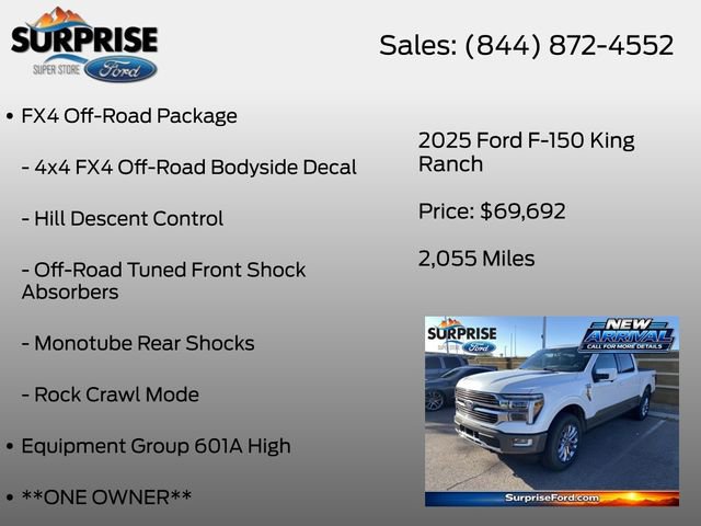 Certified 2025 Ford F150 King Ranch w/ FX4 Off-Road Package AWD/4WD image 7