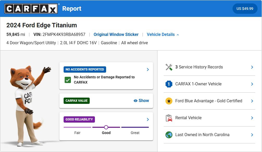 Certified 2024 Ford Edge Titanium AWD/4WD image 3