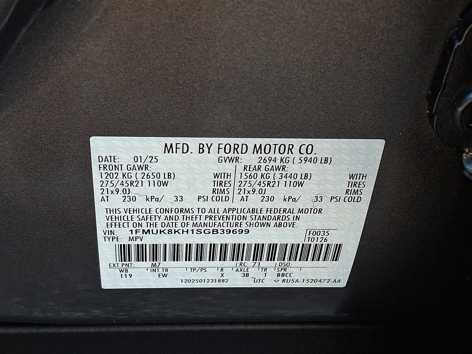 Certified 2025 Ford Explorer ST-Line w/ ST-Line Street Pack image 26