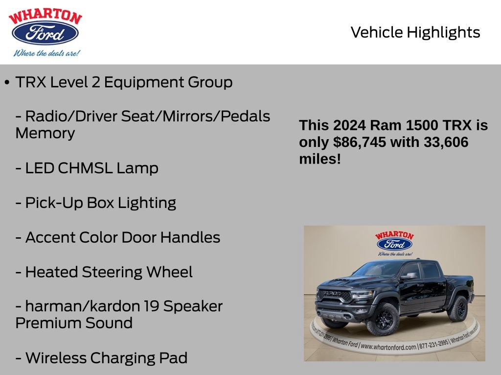Used 2024 RAM 1500 TRX w/ TRX Level 2 Equipment Group AWD/4WD image 21
