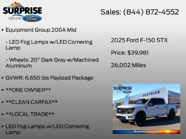 Certified 2025 Ford F150 STX w/ Equipment Group 200A AWD/4WD image 7