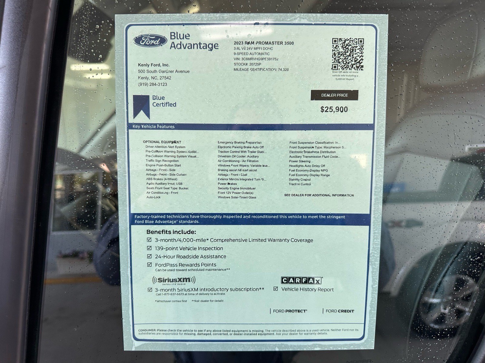Used 2023 RAM ProMaster 3500 FWD image 4