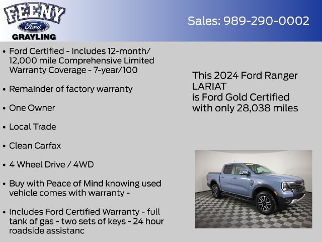 Certified 2024 Ford Ranger Lariat AWD/4WD image 5