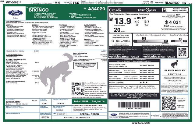 Certified 2024 Ford Bronco Wildtrak AWD/4WD image 27