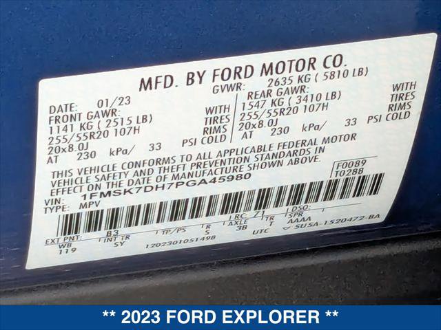 Certified 2023 Ford Explorer XLT w/ Equipment Group 202A RWD image 25