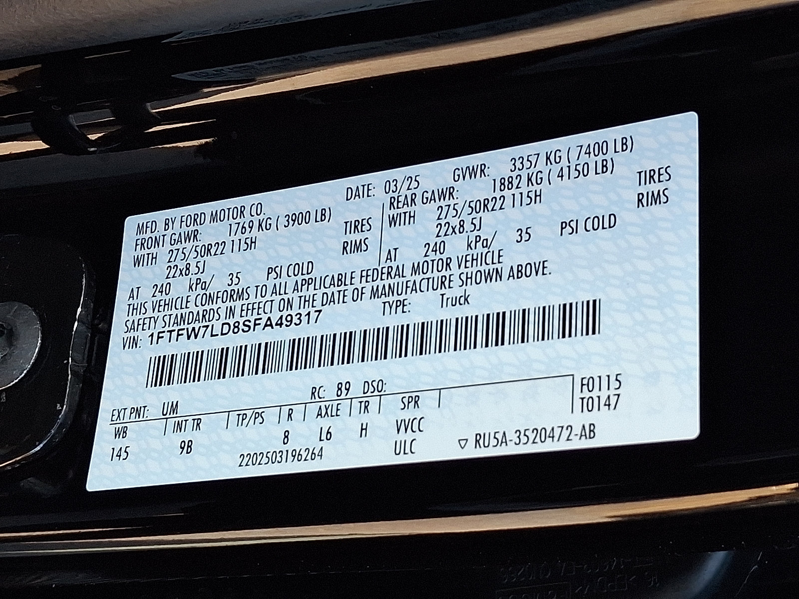 Certified 2025 Ford F150 Platinum w/ Equipment Group 702A High AWD/4WD image 27