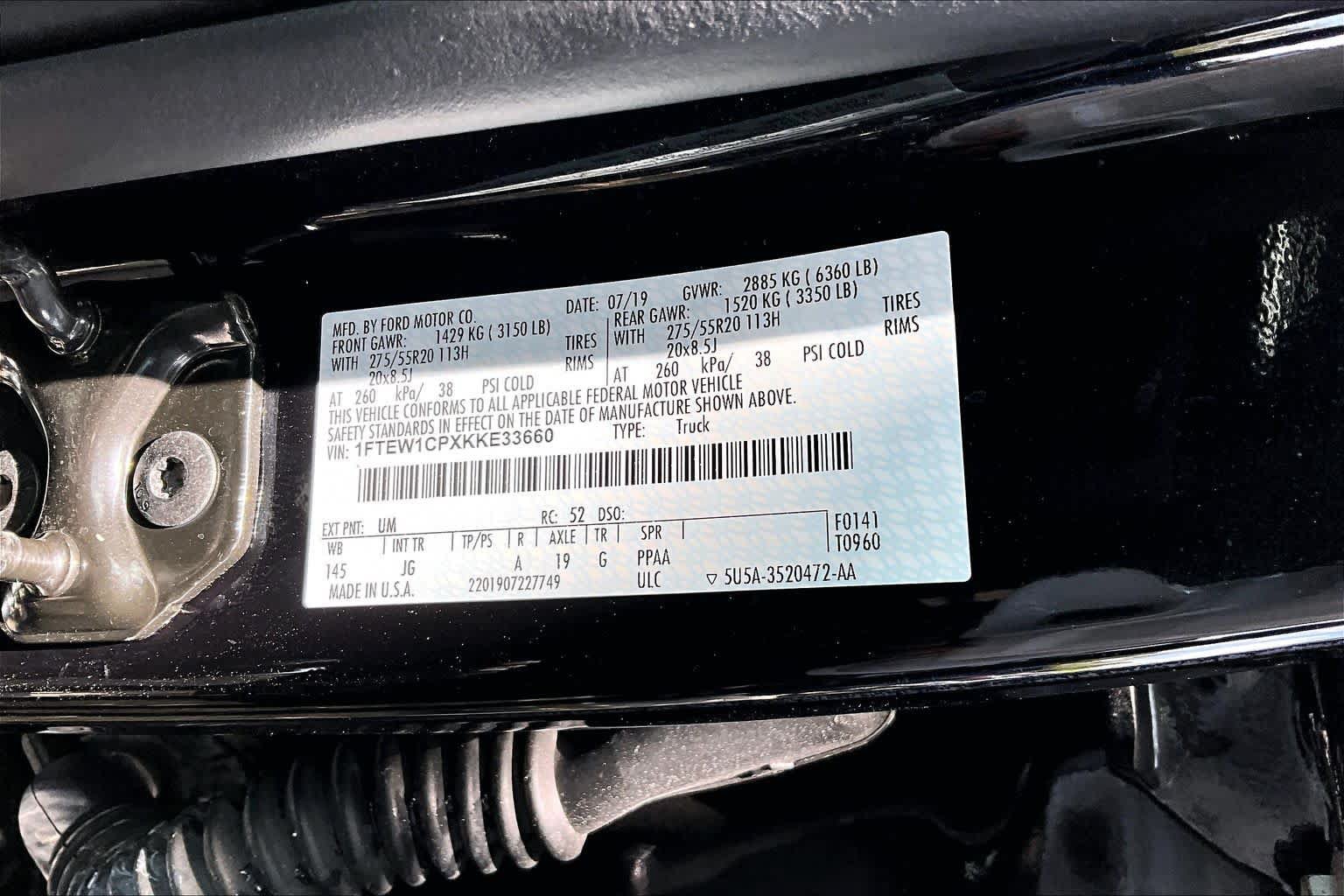 Certified 2019 Ford F150 XL w/ Equipment Group 101A Mid RWD image 34