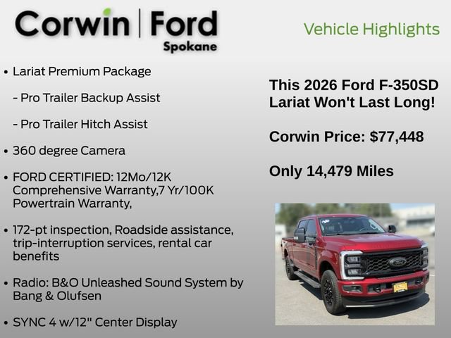 Certified 2026 Ford F350 Lariat w/ Black Appearance Package AWD/4WD image 19