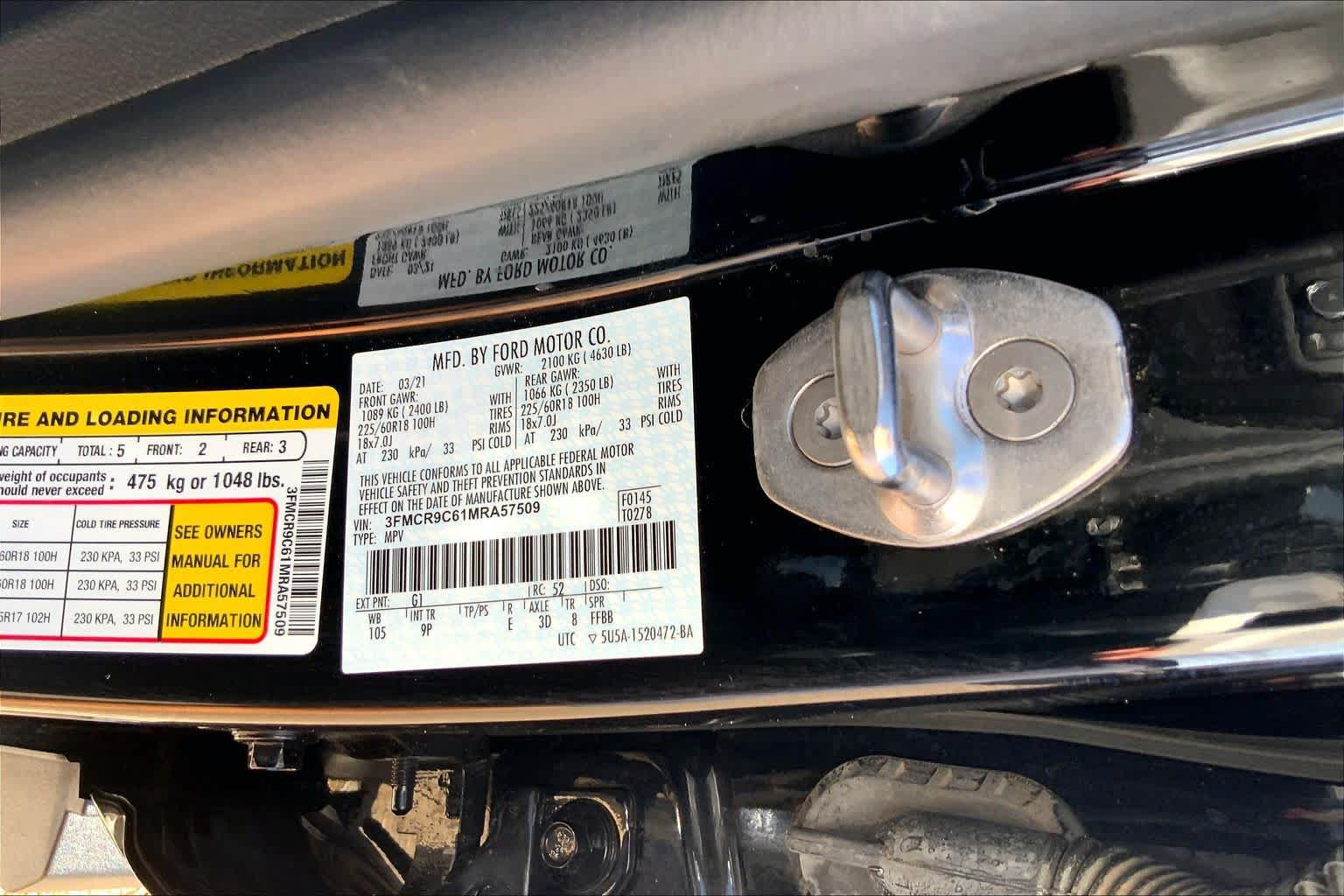 Certified 2021 Ford Bronco Sport Outer Banks AWD/4WD image 37