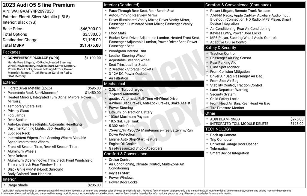 Used 2023 Audi Q5 2.0T Premium w/ Convenience Package image 2