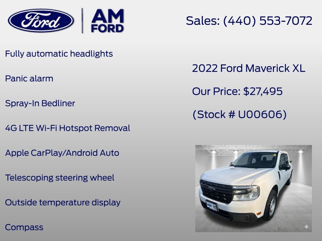 Certified 2022 Ford Maverick XL w/ Equipment Group 100A Standard AWD/4WD image 13