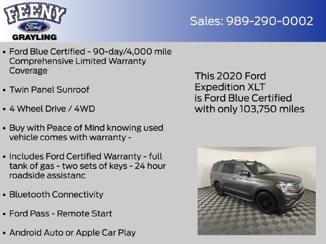 Certified 2020 Ford Expedition XLT w/ Equipment Group 202A AWD/4WD image 5