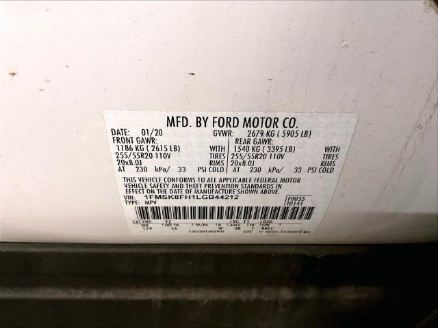 Certified 2020 Ford Explorer Limited AWD/4WD image 34