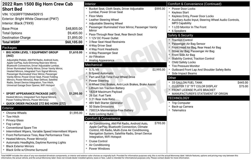 Used 2022 RAM 1500 Big Horn AWD/4WD image 6