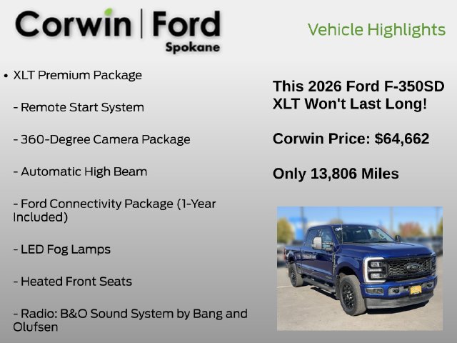 Certified 2026 Ford F350 XLT w/ XLT Premium Package AWD/4WD image 19