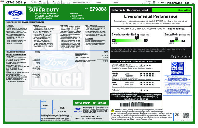 Certified 2022 Ford F250 King Ranch w/ King Ranch Ultimate Package AWD/4WD image 5