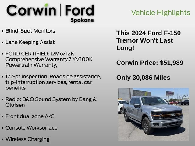Certified 2024 Ford F150 Tremor w/ Mobile Office Package AWD/4WD image 12