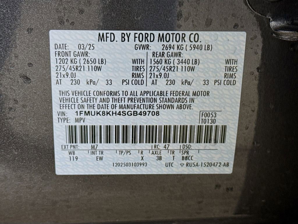 Certified 2025 Ford Explorer ST-Line w/ Premium Package image 35