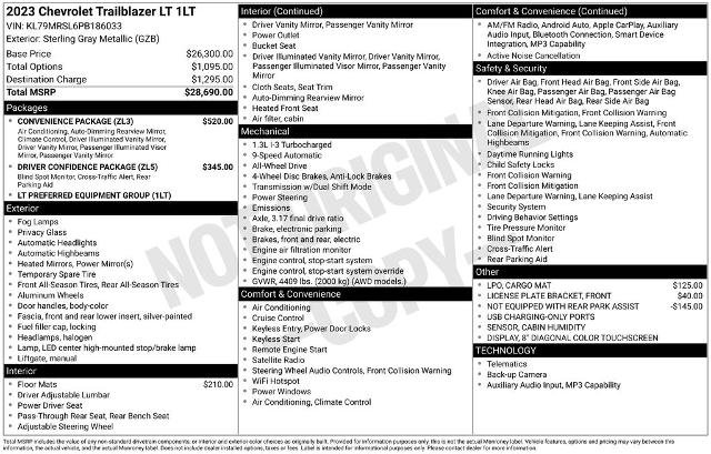 Used 2023 Chevrolet TrailBlazer LT w/ Convenience Package AWD/4WD image 6