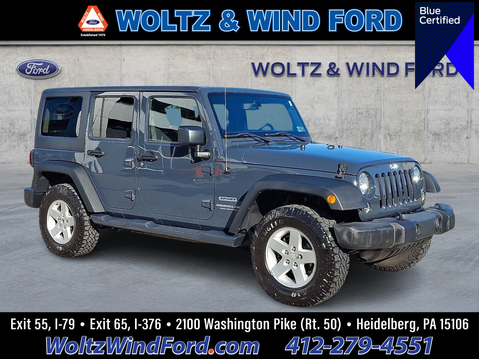 Used 2017 Jeep Wrangler Unlimited Sport w/ Quick Order Package 24S