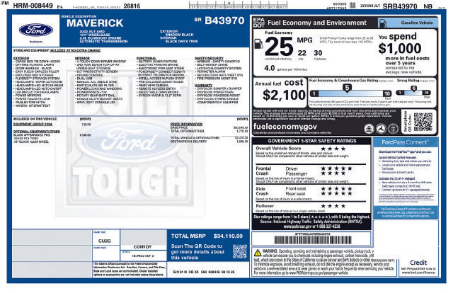 Certified 2025 Ford Maverick XLT w/ Black Appearance Package AWD/4WD image 31