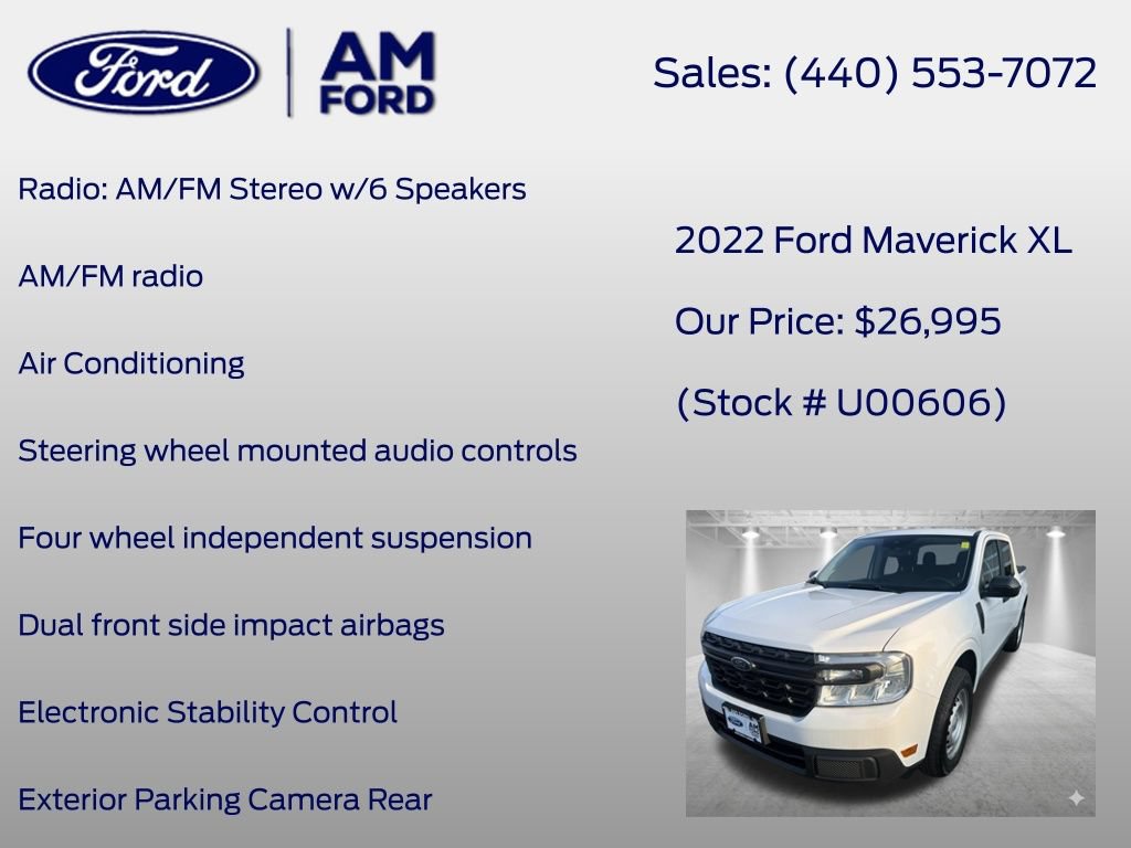 Certified 2022 Ford Maverick XL w/ Equipment Group 100A Standard AWD/4WD image 7