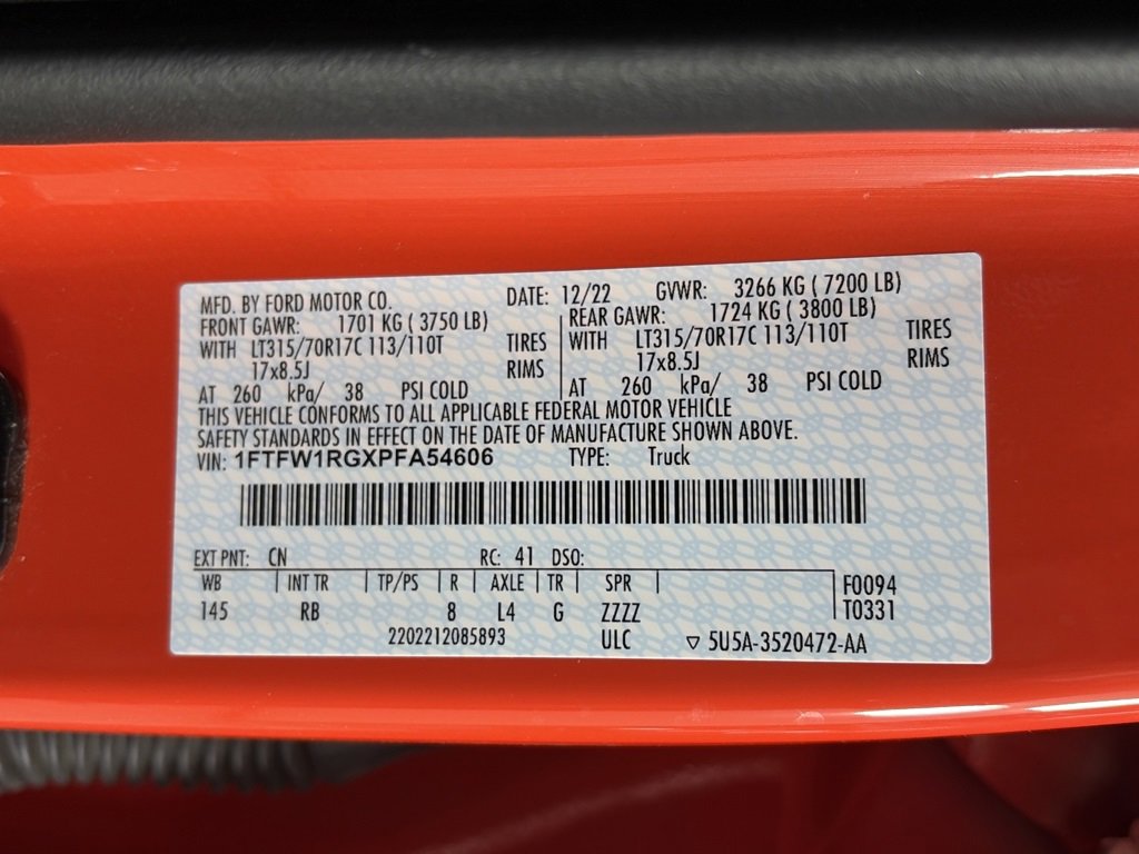 Certified 2023 Ford F150 Raptor w/ Raptor Carbon Fiber Package image 9