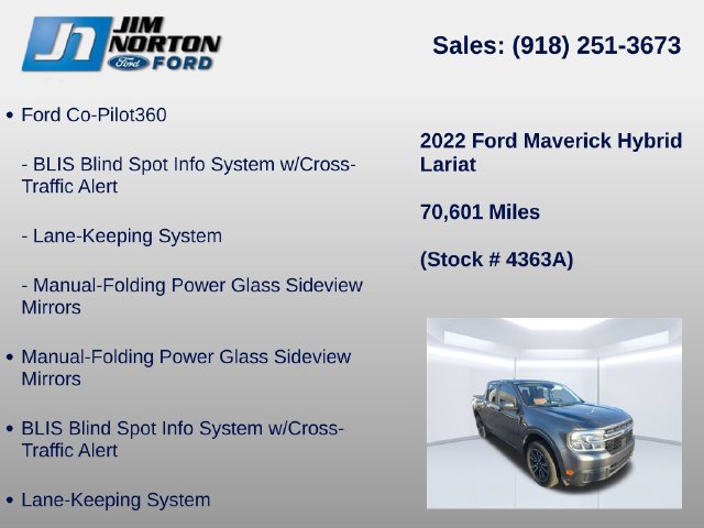 Certified 2022 Ford Maverick Lariat w/ Lariat Luxury Package FWD image 8