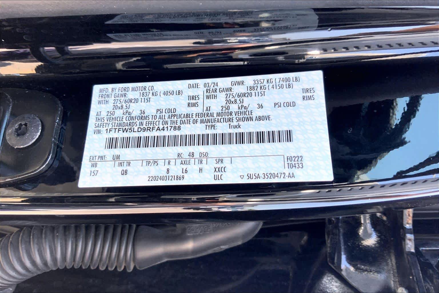 Certified 2024 Ford F150 Lariat w/ Equipment Group 502A High AWD/4WD image 34