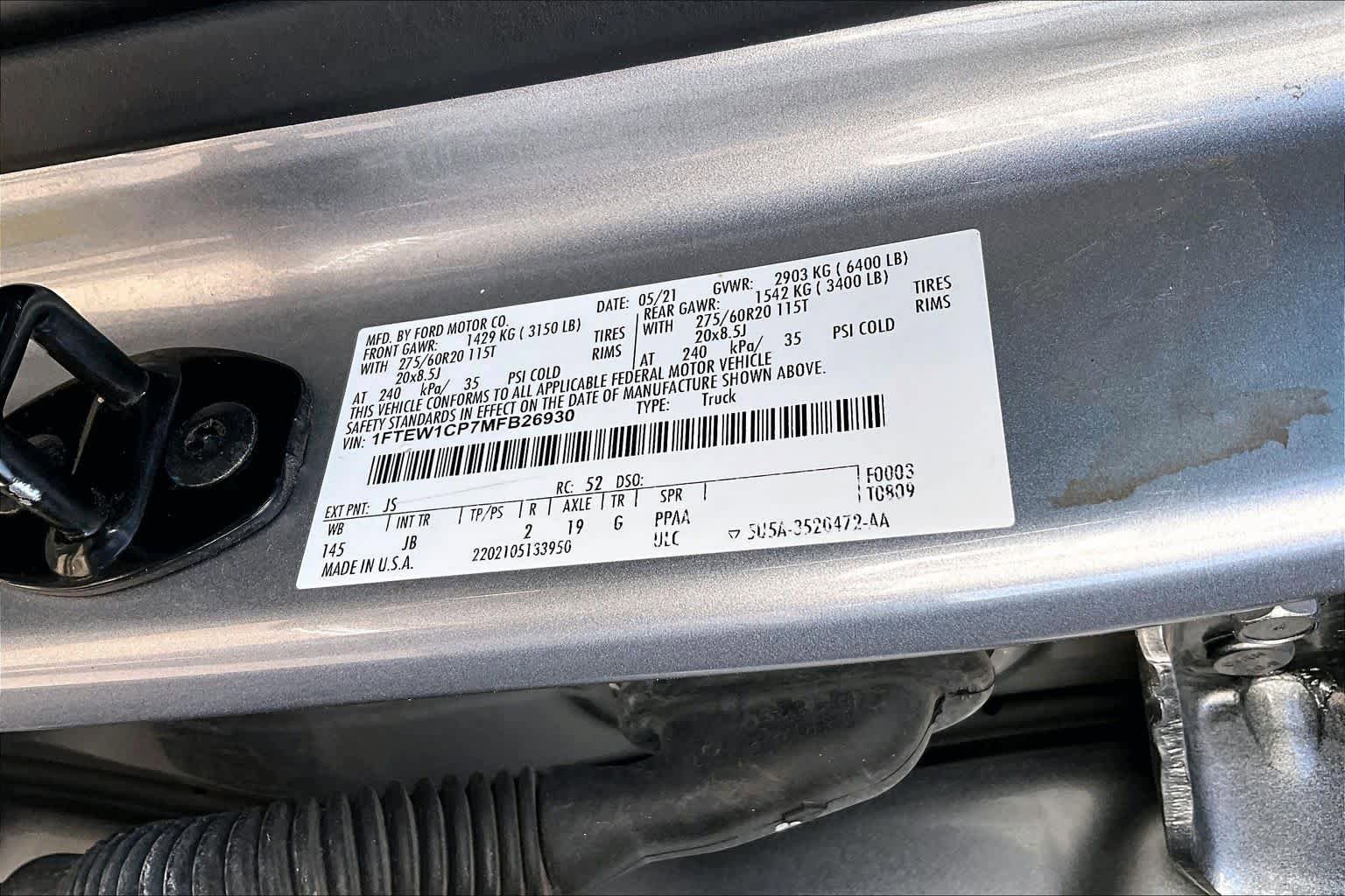Certified 2021 Ford F150 XL w/ STX Appearance Package RWD image 33