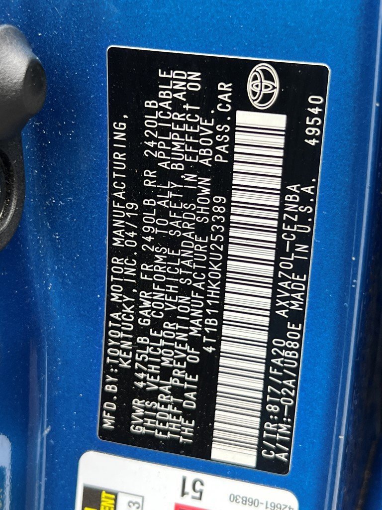 Used 2019 Toyota Camry LE image 29