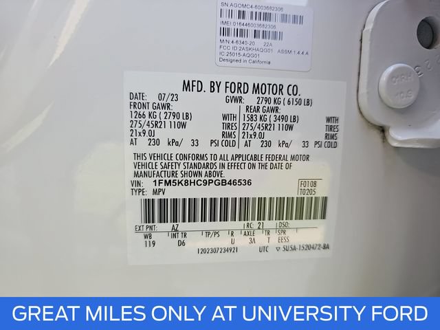 Certified 2023 Ford Explorer Platinum w/ Technology Package AWD/4WD image 35
